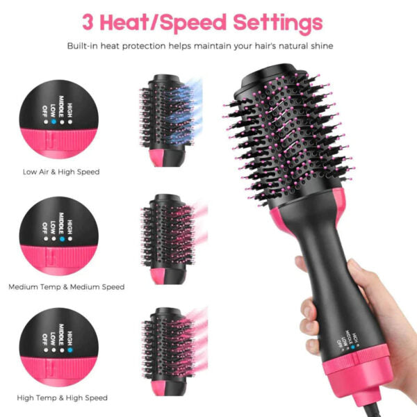 HAIR DRYER, STRAIGHTENER, CURLER AND VOLUMIZER BRUSH (4 IN 1 )